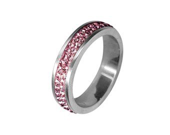 Prsten rose s krystaly Swarovski Elements