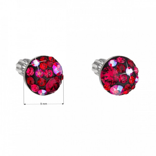 Stříbrné náušnice s krystaly Crystals from Swarovski®, Cherry